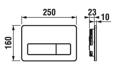 Jika PL3 Dual nyomólap, fényes króm H8936630040001 (8.9366.3.004.000.1)