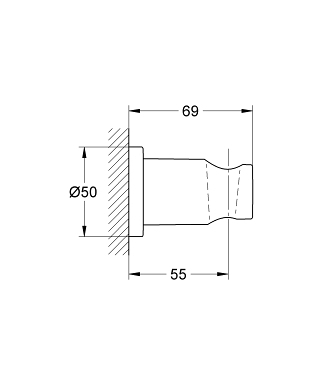 Grohe Rainshower fix fali kézizuhany tartó 27074 000 (27074000)