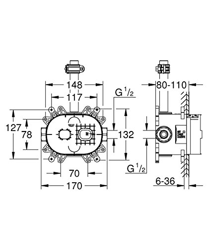 Grohe Rainshower 360 beépítő test 26264 001 (26264001)