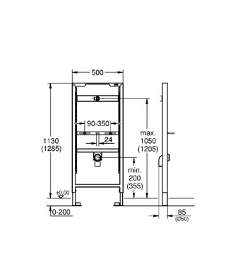 Grohe Rapid SL vizelde-szerelőkeret 38517 001 (38517001)