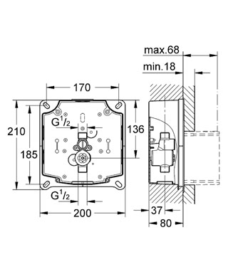 Grohe Rapido UMB beépítődoboz vizeldéhez 38787 000 (38787000)