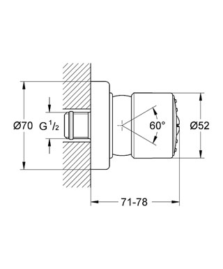 Grohe Relexa Plus oldalzuhany, 1/2