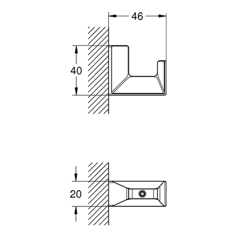 Grohe Selection Cube akasztó 40782 000 (40782000)