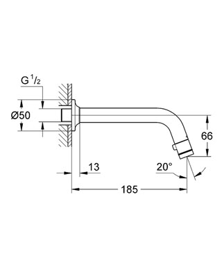 Grohe univerzális fali kifolyószelep 20203 000 (20203000)