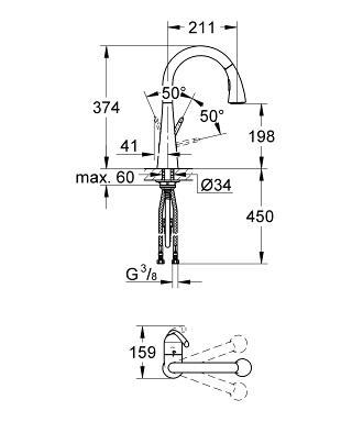 Grohe Zedra egykaros mosogató csaptelep 32294 SD1 (32294SD1)