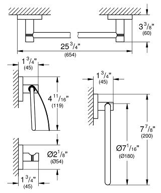 Grohe Essentials 4 in 1 fürdőszobai kiegészítő szett 40776 001 (40776001)