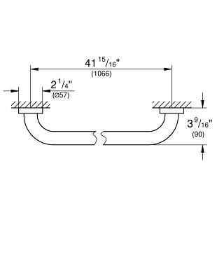 Grohe Essentials kapaszkodó 1066 mm 40796 001 (40796001)