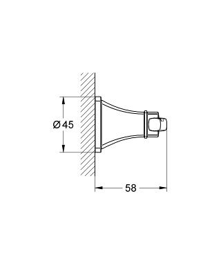 Grohe Grandera akasztó, króm/arany 40631 IG0 (40631IG0)