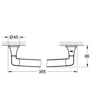 Grohe Grandera kapaszkodó, króm/arany 40633 IG0 (40633IG0)