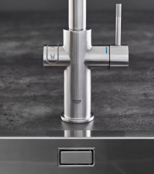 Grohe Blue Home C-kifolyóval, supersteel 31455 DC0 (31455DC0)