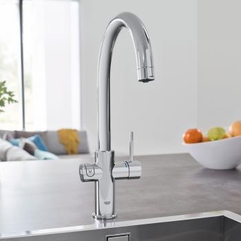 Grohe Blue Home C-kifolyóval, supersteel 31455 DC0 (31455DC0)