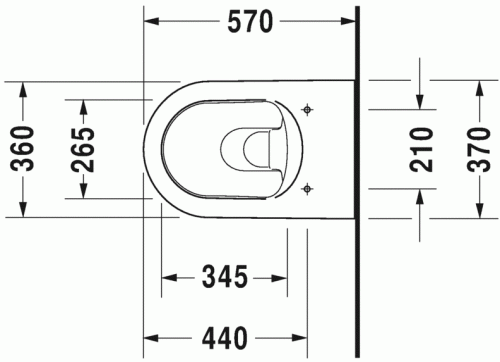 Duravit ME by Starck fali wc HygieneGlaze felület 2528092000