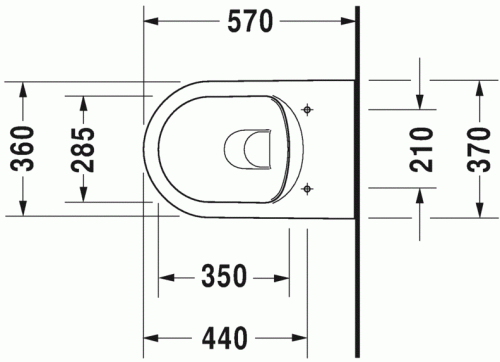 Duravit ME by Starck Rimless (öblítőperem nélküli) fali wc 2529090000