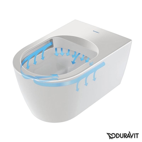 Duravit ME by Starck Rimless (öblítőperem nélküli) fali wc HygieneGlaze felület 2529092000