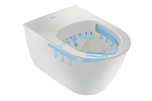 Duravit ME by Starck Compact Rimless (öblítőperem nélküli) fali wc HygieneGlaze felület 2530092000