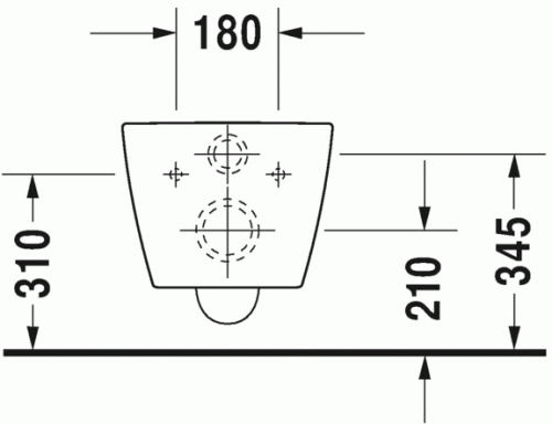 Duravit ME by Starck Compact Rimless (öblítőperem nélküli) fali wc HygieneGlaze felület 2530092000