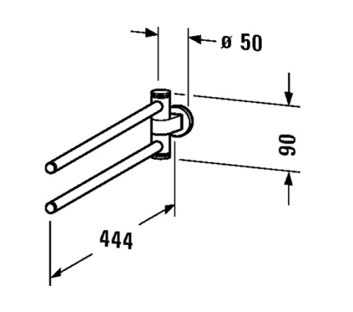 Duravit D-Code kétágú törölközőtartó 0099221000