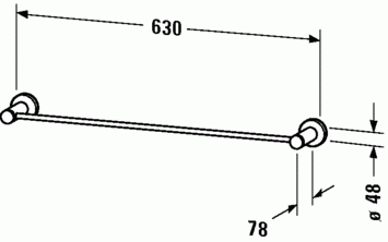 Duravit D-Code 60 cm-es törölközőtartó 0099241000