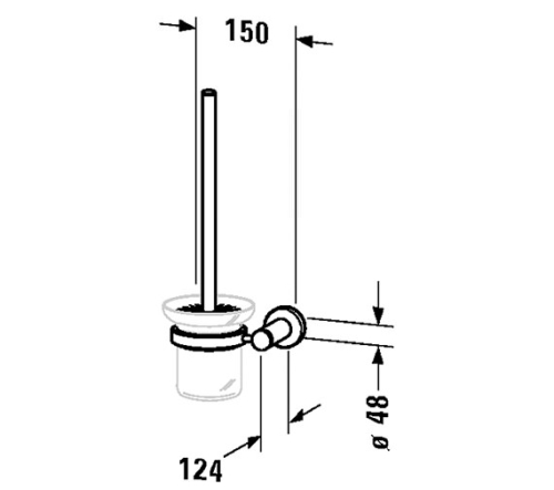 Duravit D-Code wc kefe tartó 0099271000