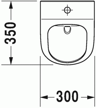 Duravit ME by Starck öblítőperem nélküli felső bekötésű Rimless piszoár, 0,5 l, légymatricával 2815300007