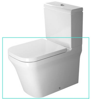 Duravit P3 Comforts öblítőperem nélküli monoblokkos wc alsó rész 2167090000