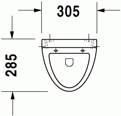 Duravit Fizz hátsó vízbekötésű piszoár (tető nélkül) 0823350000