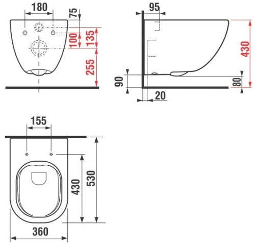 Jika Mio rimless fali WC H8207140000001 (8.2071.4.000.000.1)