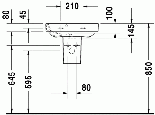 Duravit Happy D.2 50x36 cm kézmosó 0709500000