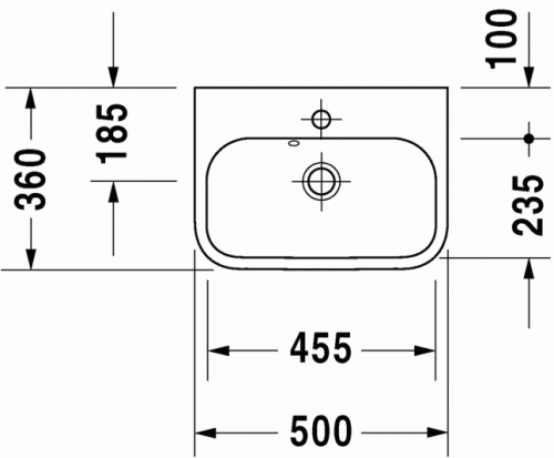 Duravit Happy D.2 50x36 cm bútorral aláépíthető kézmosó 0710500000