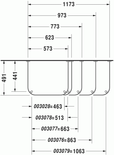 Duravit Happy D.2 fémállvány mosdóhoz 0030791000