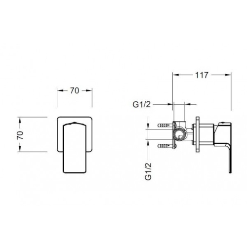 AREZZO design Springfield 180 fali mosdó csaptelep szett SZP-AR1 (AR-5034, AR-5168)