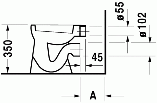 Duravit Durasplus álló gyerek wc Bambi 0106090000