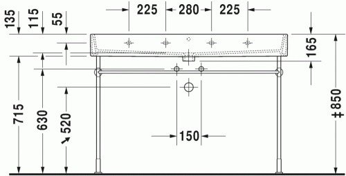 Duravit Vero Air 120x47 cm mosdó 2350120000