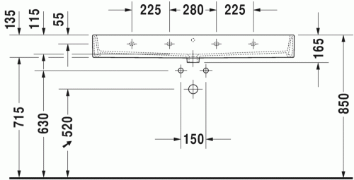 Duravit Vero Air 120x47 cm mosdó 2350120000