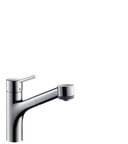 Hansgrohe M525-H170 egykaros konyhai csaptelep kihúzható zuhanyfejjel átfolyós vízmelegítőkhöz, króm 73861000