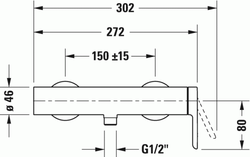 Duravit C.1 egykaros zuhanycsaptelep C14230000010