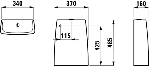 Laufen ILBAGNOALESSI ONE monoblokkos wc tartály H8269714000001 (8.2697.1.400.000.1)