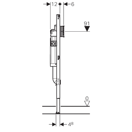 Geberit Duofix gyermek és kisgyermek álló WC szerelőelem, 112 cm, Sigma 12 cm-es falsík alatti öblítőtartállyal 111.915.00.5