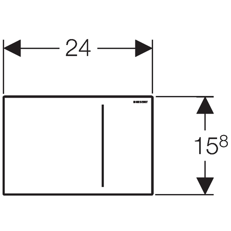 Geberit Sigma70 nyomólap, Sigma 8 cm-es falsík alatti öblítőtartályhoz rozsdamentes acél 115.625.FW.1