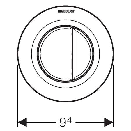 Geberit 01-es típusú távműködtetés, pneumatikus, 2 mennyiséges öblítéshez, fehér 116.042.11.1