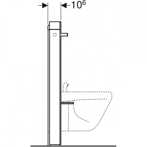 Geberit Monolith 101 szanitermodul bidéhez, fehér üveg 131.030.SI.5