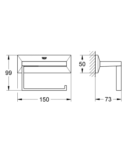 Grohe Allure Brilliant WC-papír tartó 40499 000 (40499000)