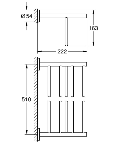 Grohe BauCosmopolitan törölközőtartó polc 40462001