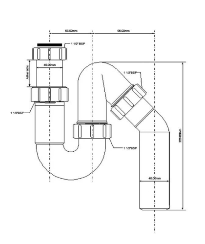 McAlpine mosogató csőszifon HC6