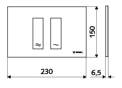 Schell MONTUS TOWER WC-nyomólap, króm 031210699