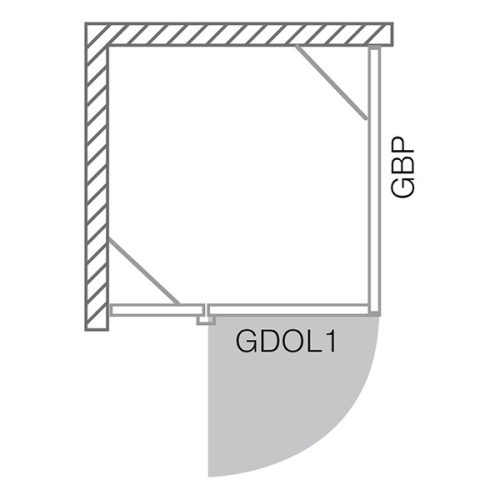 Roltechnik Elegant Line GBL/800 zuhanyfal (brillant, transparent, 133-800000L-00-02)