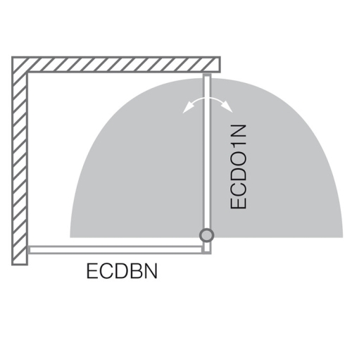 Roltechnik Exclusive Line ECDBN/1000 zuhanyfal (EGY AJTÓT TARTALMAZ!) (brillant, transparent, 563-1000000-00-02)