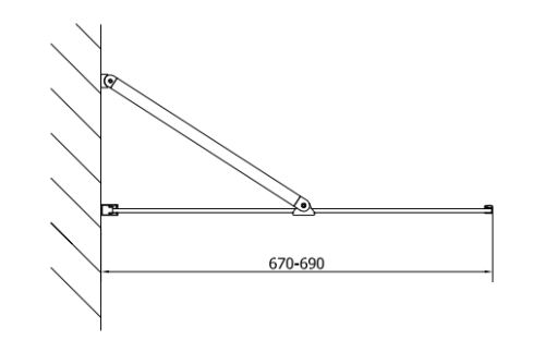 Polysan ZOOM LINE 70 cm-es zuhanyfal (ZL3270)