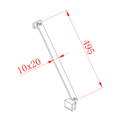 Sapho POLYSAN MODULAR 500 sarok merevítő, króm MSBR2