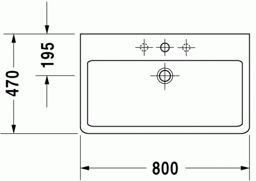 Duravit Vero 80x47 cm mosdó WonderGliss felülettel 04548000001